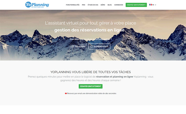 yoplanning réservation en ligne