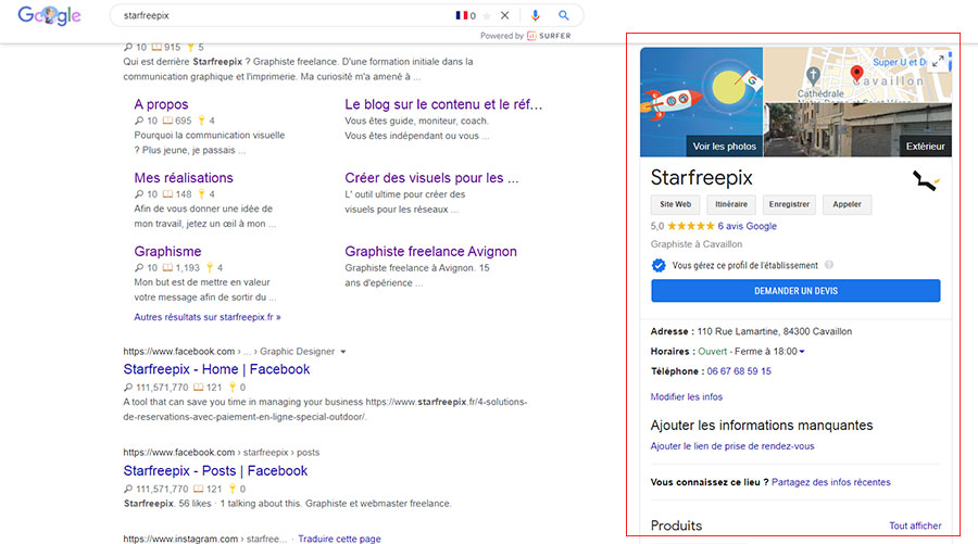 fiche google business